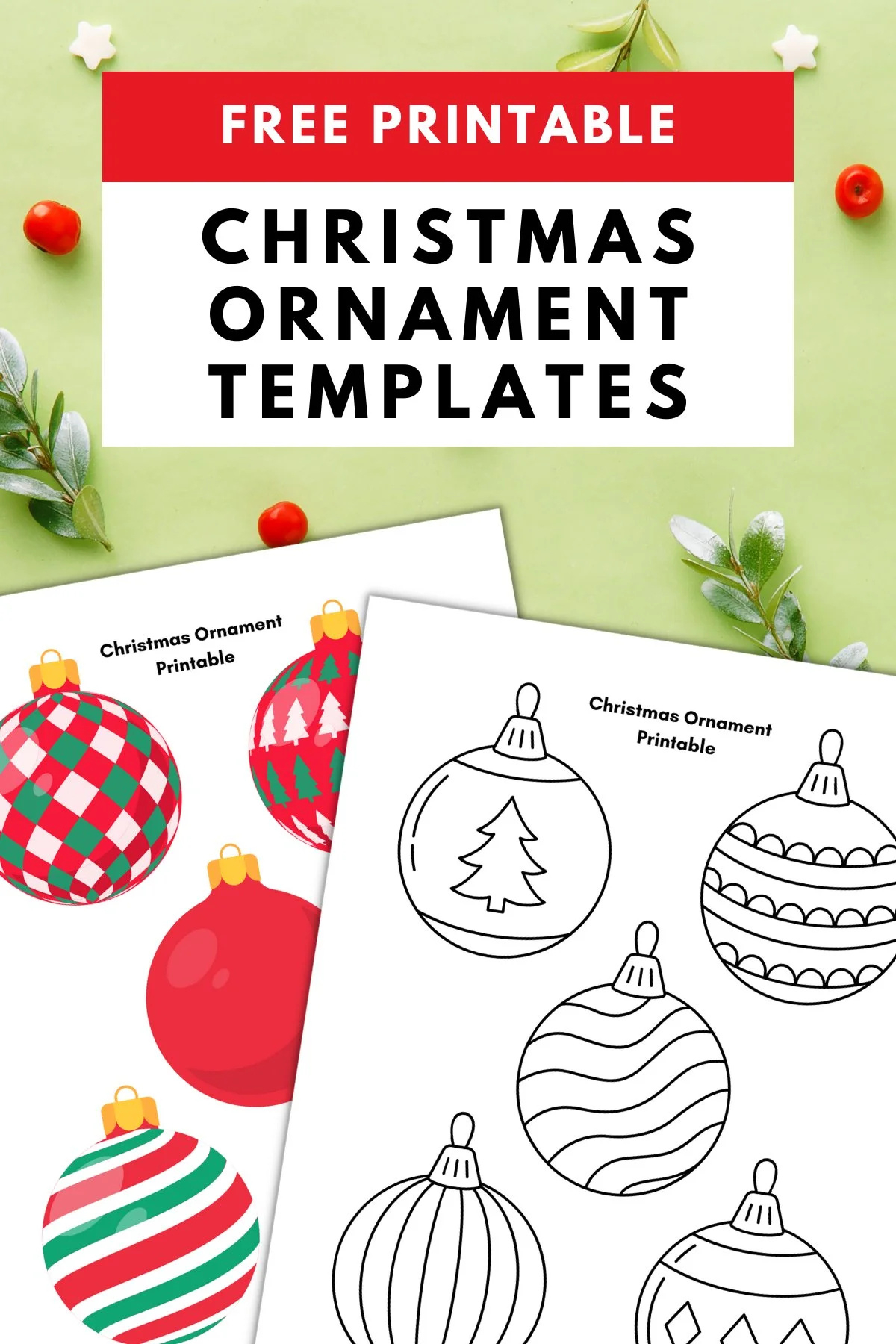 Christmas Ornament Printable — Gathering Beauty pertaining to Free Printable Printable Christmas Templates
