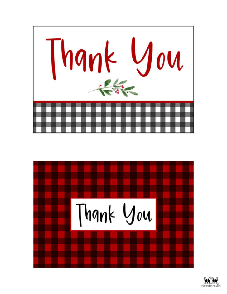 Free Printable Thank You Cards For Christmas