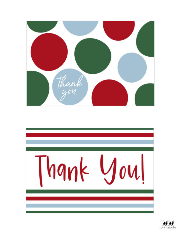 Free Printable Christmas Thank You Cards