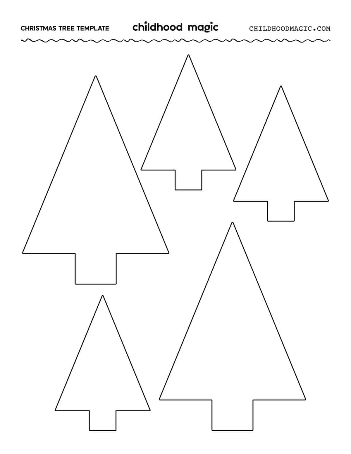 Christmas Tree Outline - Childhood Magic with regard to Free Printable Xmas Tree Template