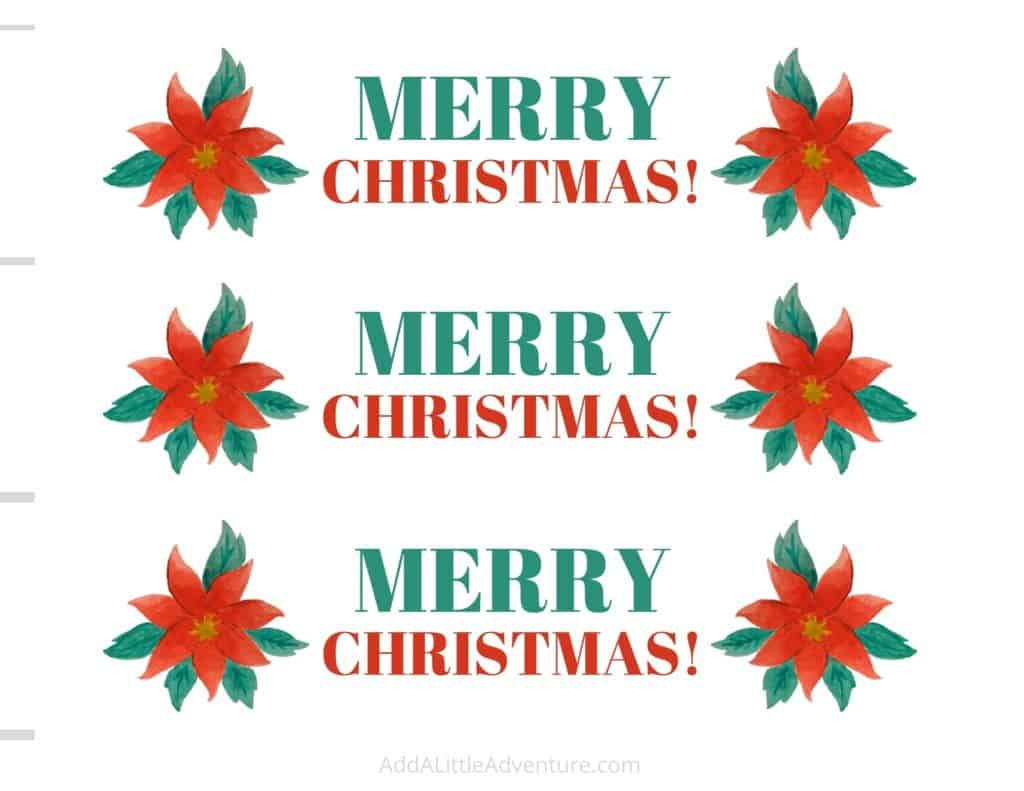 Christmas Water Bottle Labels - Add A Little Adventure in Christmas Water Bottle Labels Free Printable