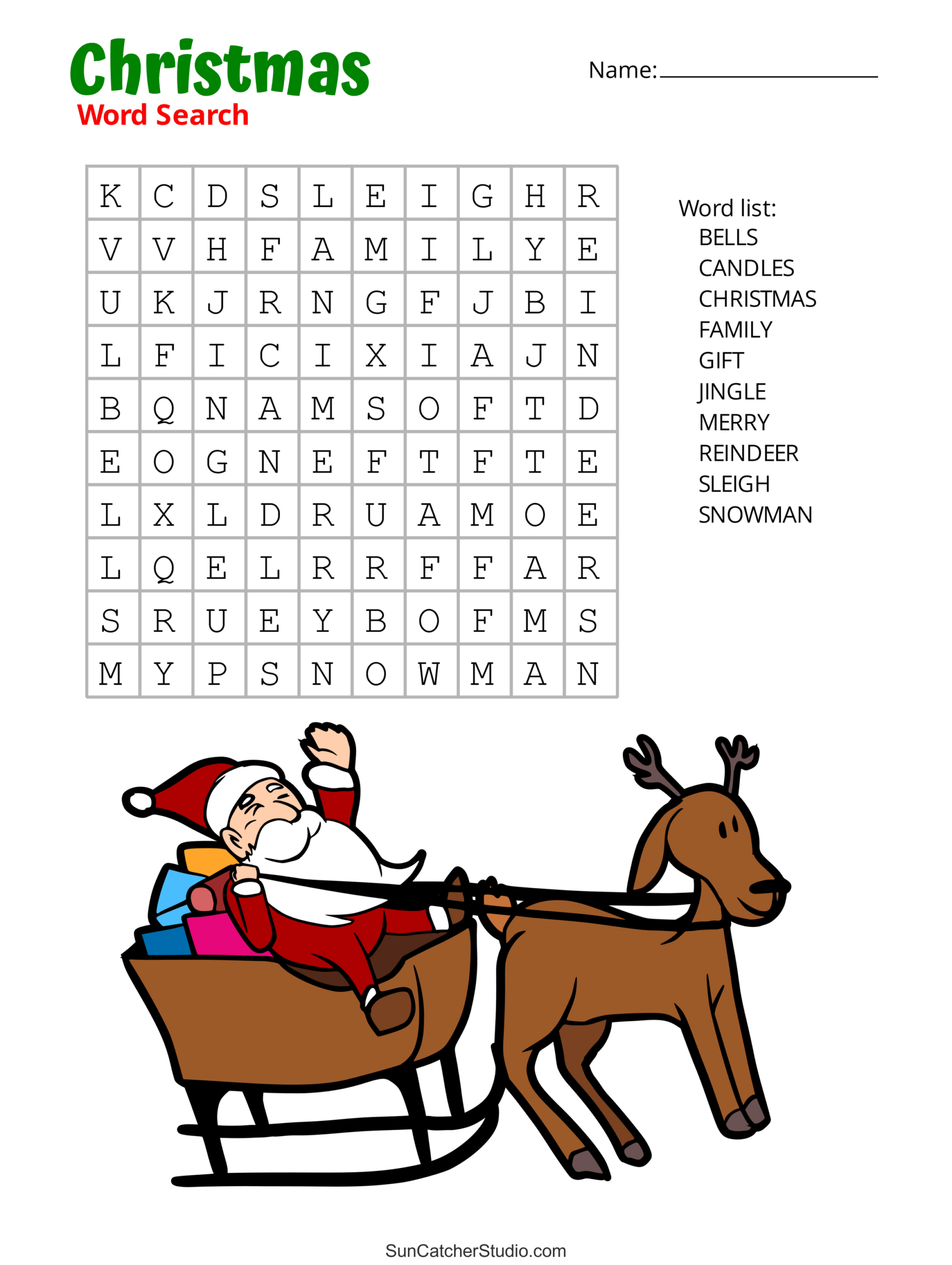 Christmas Word Search (Free Printable Pdf Puzzles) – Free regarding Free Printable Word Searches For Christmas