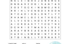 Christmas Word Search Printable (For Kids Or Adults) for Free Printable Christmas Find A Word