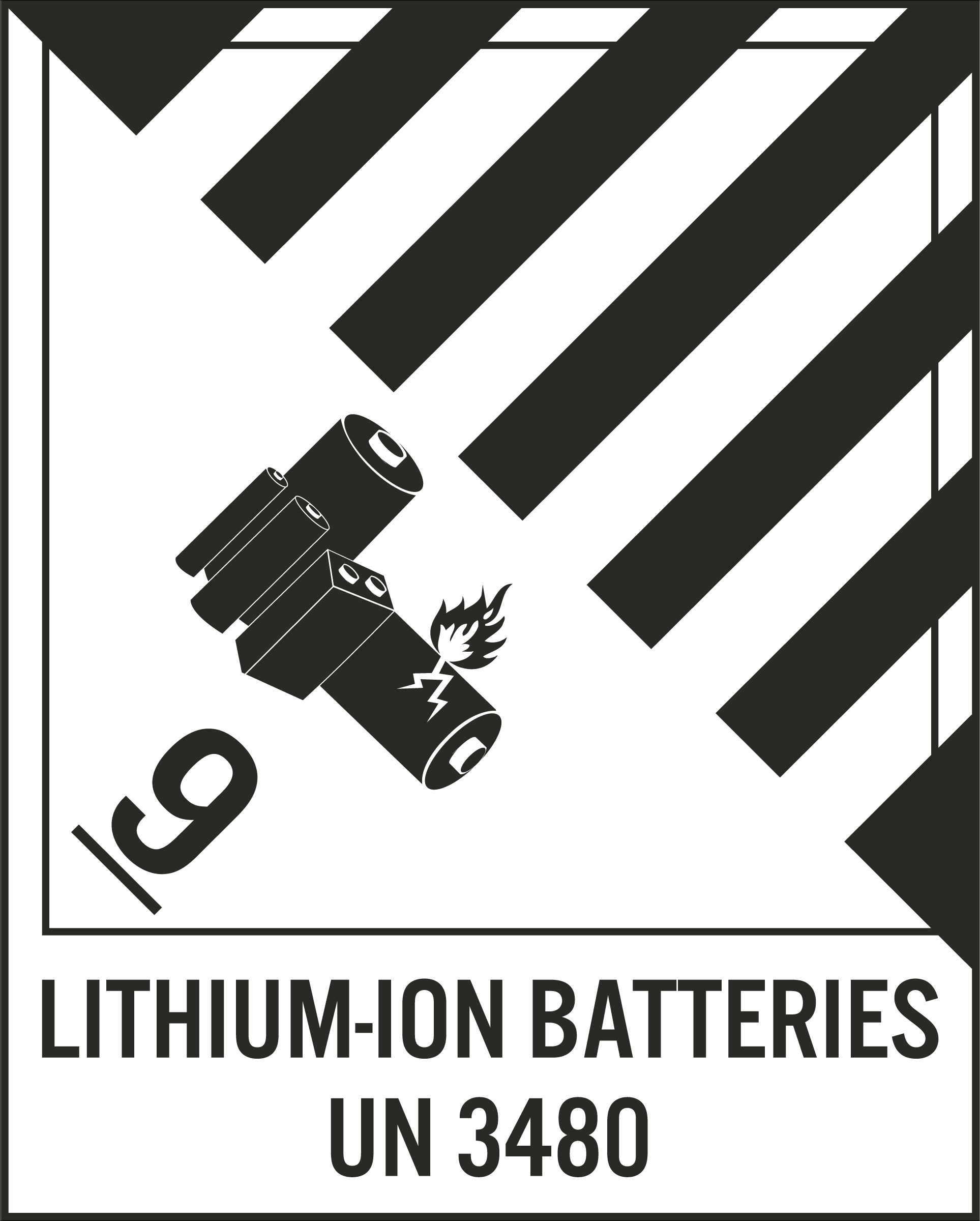 Class 9 Lithium-Ion Batteries Un 3480 Label - Save 10% Online intended for Class 9 Lithium Battery Label Printable