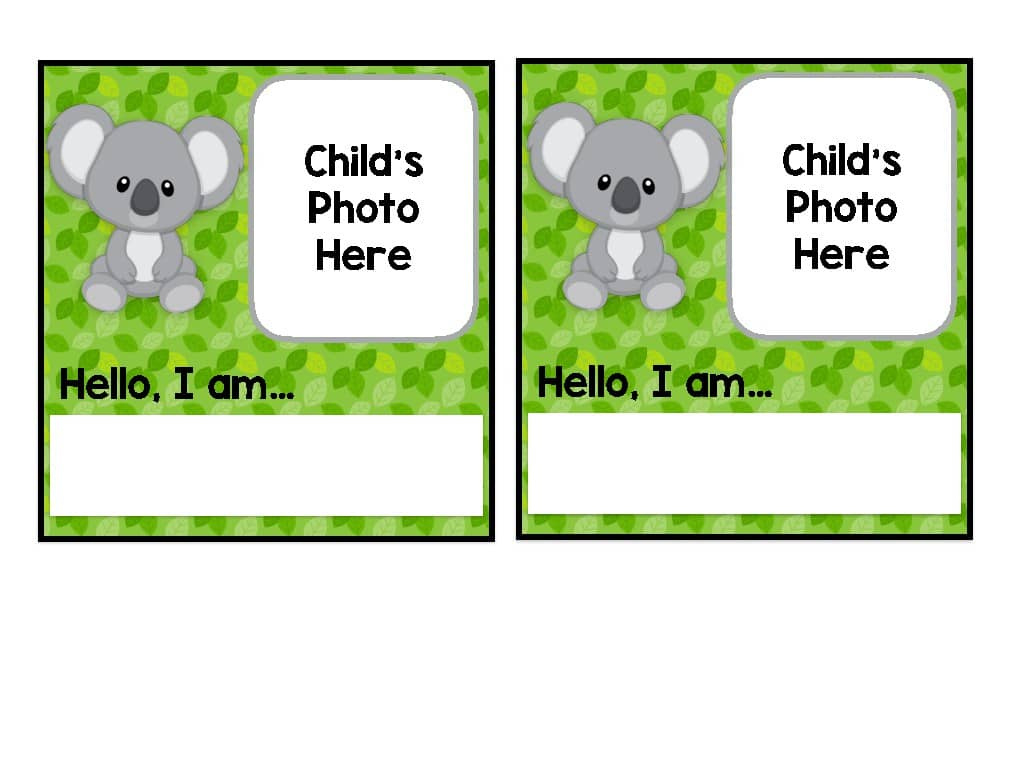 Classroom Labels - Koala Themepeanut Butter And Jelly Creations within Koala Printable Label Template