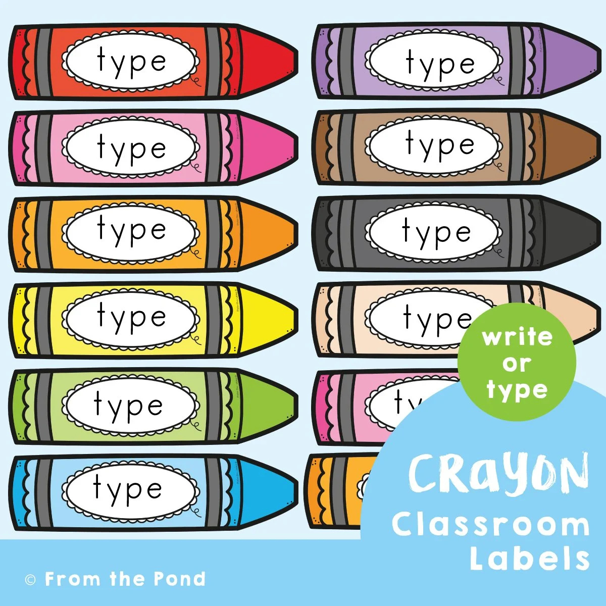 Classroom Labels To Organize Your Classroom Equipment. — From The Pond with regard to Free Printable Classroom Labels For Preschoolers
