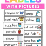 Classroom Labels With Pictures Inside Free Printable Preschool Classroom Labels