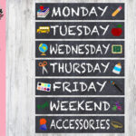 Clothing Organizer Days Of The Week Labels   School Days Of The With Regard To Printable Days Of The Week Labels