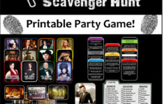 Clued-In Murder Mystery Scavenger Hunt - Printable Party Game throughout Free Printable Murder Mystery Games