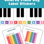 Colored Piano Key Labels Printable   Kidsplaymusic Regarding Printable Piano Key Labels