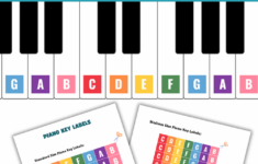 Colored Piano Key Labels Printable - Kidsplaymusic regarding Printable Piano Key Labels