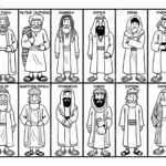 Coloring Page Of Jesus' Twelve Disciples Stock Photo, Picture And In Free Printable 12 Disciples Worksheet