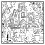 Coloring Pages | Free Halloween Coloring Printables Bookree Spooky For Free Printable Color Pages Halloween