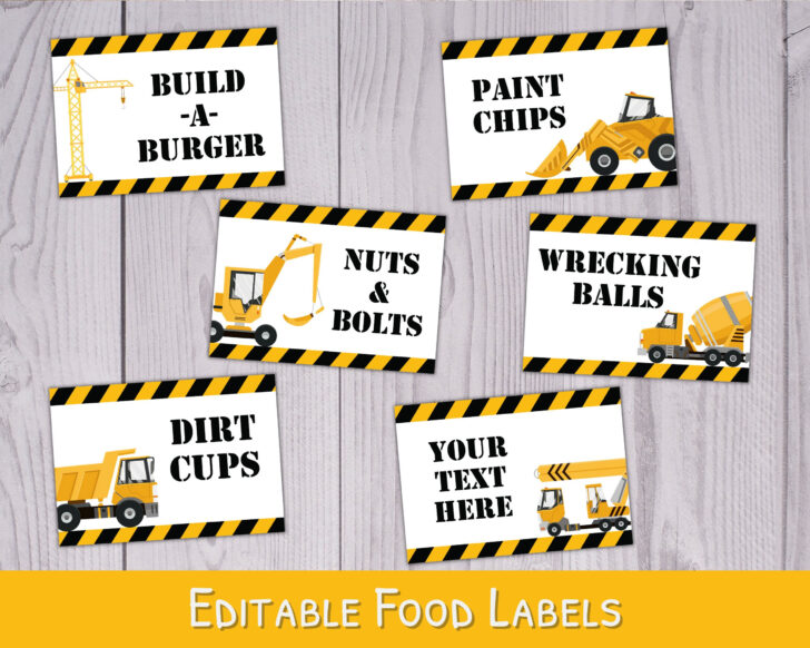 Printable Food Labels For Party