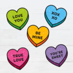 Conversation Hearts   Free Printable Download With Regard To Free Printable Pictures Of Hearts
