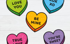 Conversation Hearts - Free Printable Download with regard to Free Printable Pictures Of Hearts