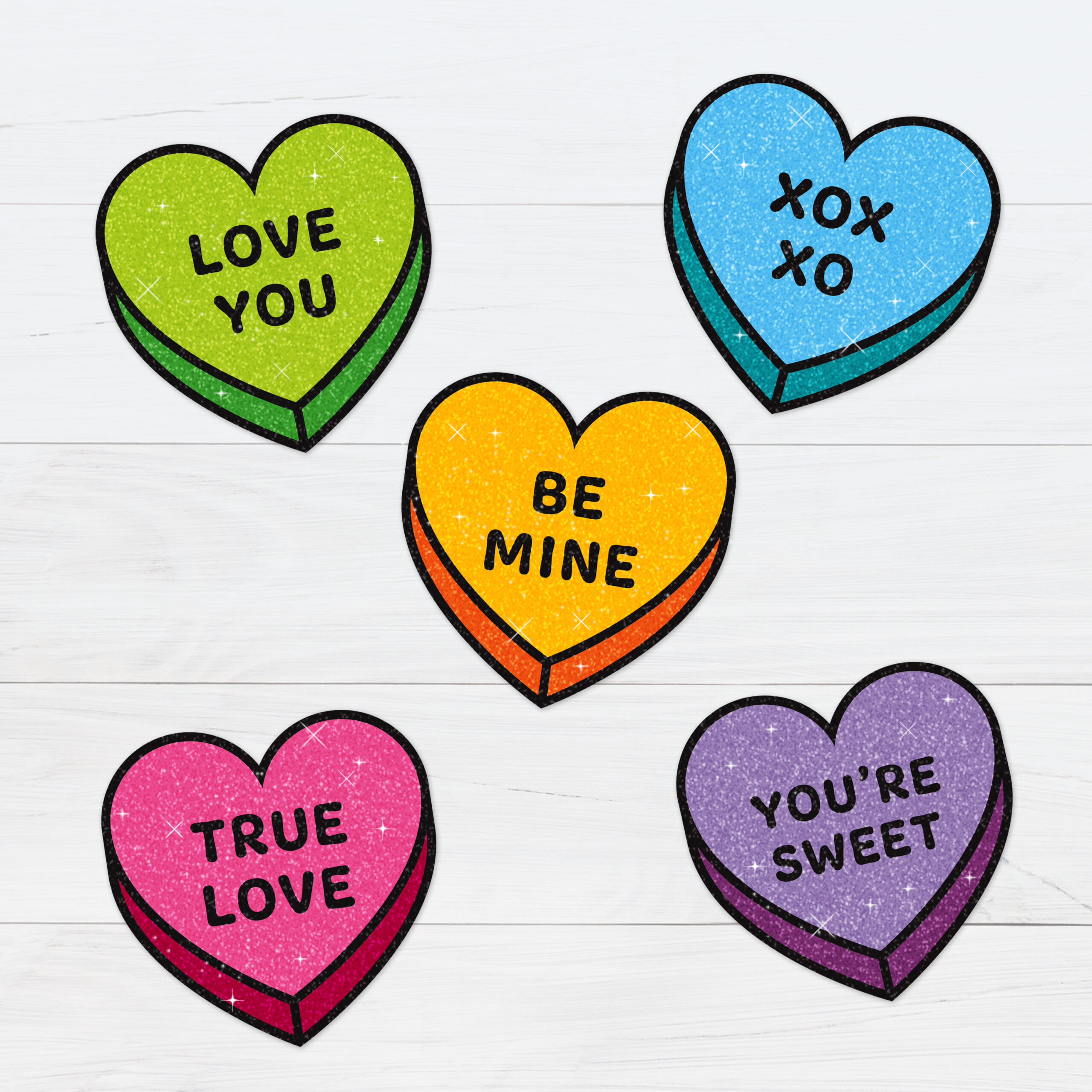Conversation Hearts - Free Printable Download with regard to Free Printable Pictures Of Hearts