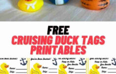 Cruise Duck Tags Free Printable with regard to Free Printable Cruising Duck Tags