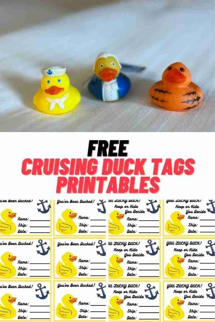 Cruise Duck Tags Free Printable with regard to Free Printable Cruising Duck Tags