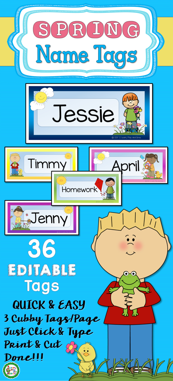 Free Printable Cubby Labels