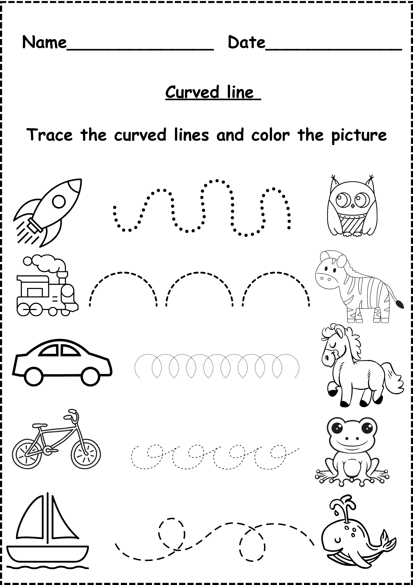 Curved Line Tracing Worksheets For Kindergarten Free regarding Free Printable Tracing Preschool Worksheets