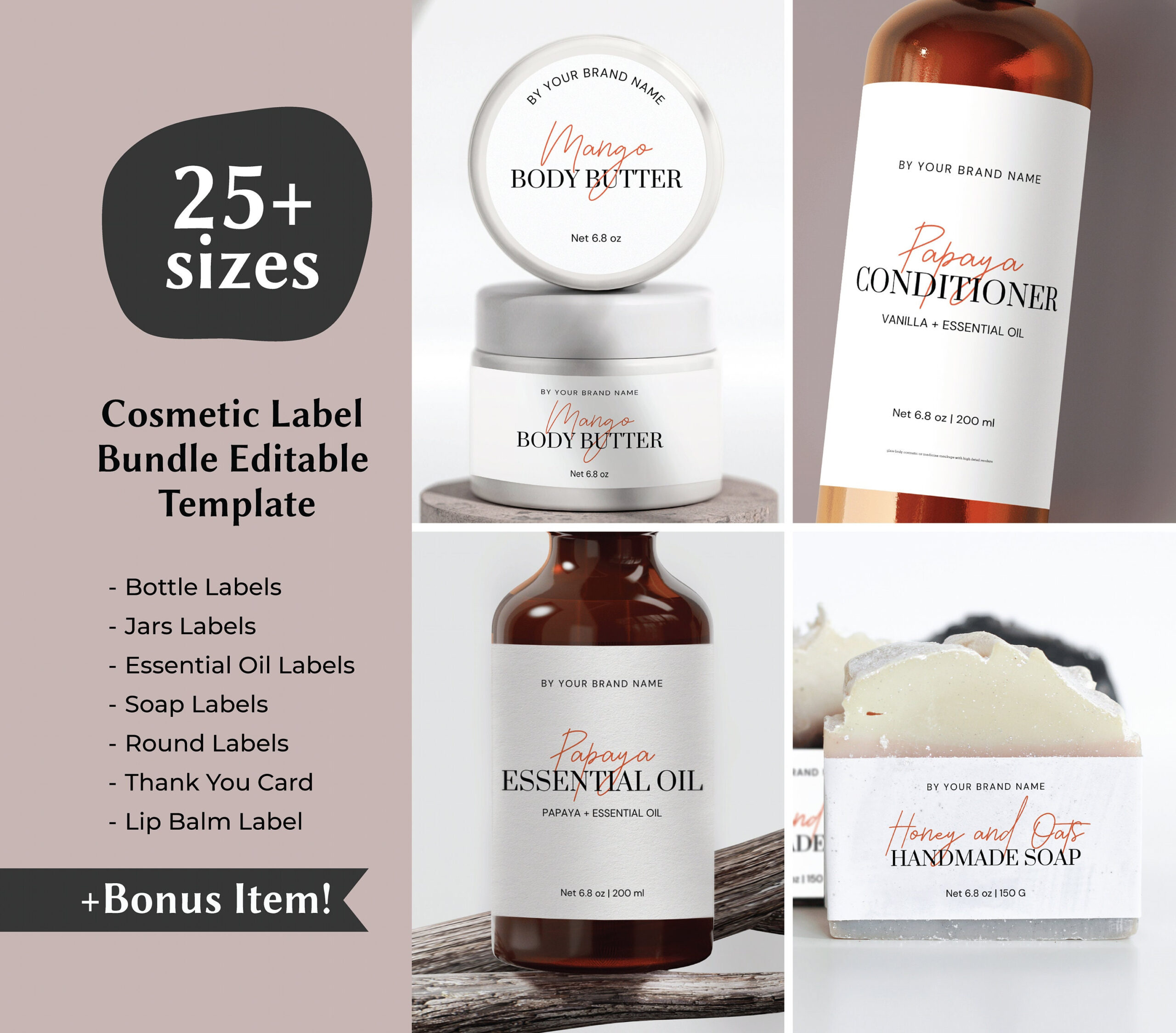 Custom Cosmetic Label Templates Skincare Label Printable Beauty with Full Beauty Brands Returns Label Printable