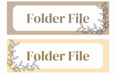 Customize 680+ Folder Labels Templates Online - Canva throughout Printable Label Notebook