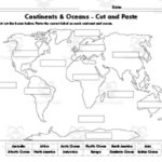 Cut And Paste Continents And Oceans   World Map Throughout Printable Blank Map Of Continents And Oceans To Label