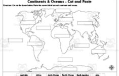 Cut And Paste Continents And Oceans - World Map throughout Printable Blank Map of Continents and Oceans to Label
