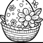 Cut Out Blank Easter Egg Coloring Pages For Kids Vector Image For Free Printable Full Size Easter Egg Coloring Pages