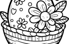 Cut-Out Blank Easter Egg Coloring Pages For Kids Vector Image for Free Printable Full Size Easter Egg Coloring Pages