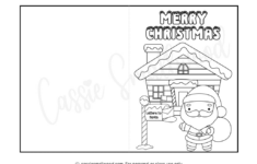 Cute Christmas Cards To Color - Cassie Smallwood inside Free Printable Foldable Coloring Printable Christmas Cards