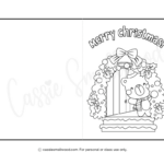 Cute Christmas Cards To Color   Cassie Smallwood Regarding Free Printable Foldable Coloring Printable Christmas Cards