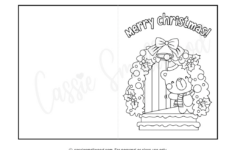 Cute Christmas Cards To Color - Cassie Smallwood regarding Free Printable Foldable Coloring Printable Christmas Cards