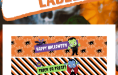 Cute Halloween Water Bottle Labels (Free Printable) - Cassie Smallwood within Halloween Water Bottle Labels Printable Free