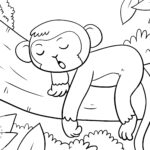 Cute Monkey Coloring Page | Free Printable Sheet   Diy Magazine Throughout Free Printable Monkey Coloring Pages