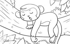 Cute Monkey Coloring Page | Free Printable Sheet - Diy-Magazine throughout Free Printable Monkey Coloring Pages