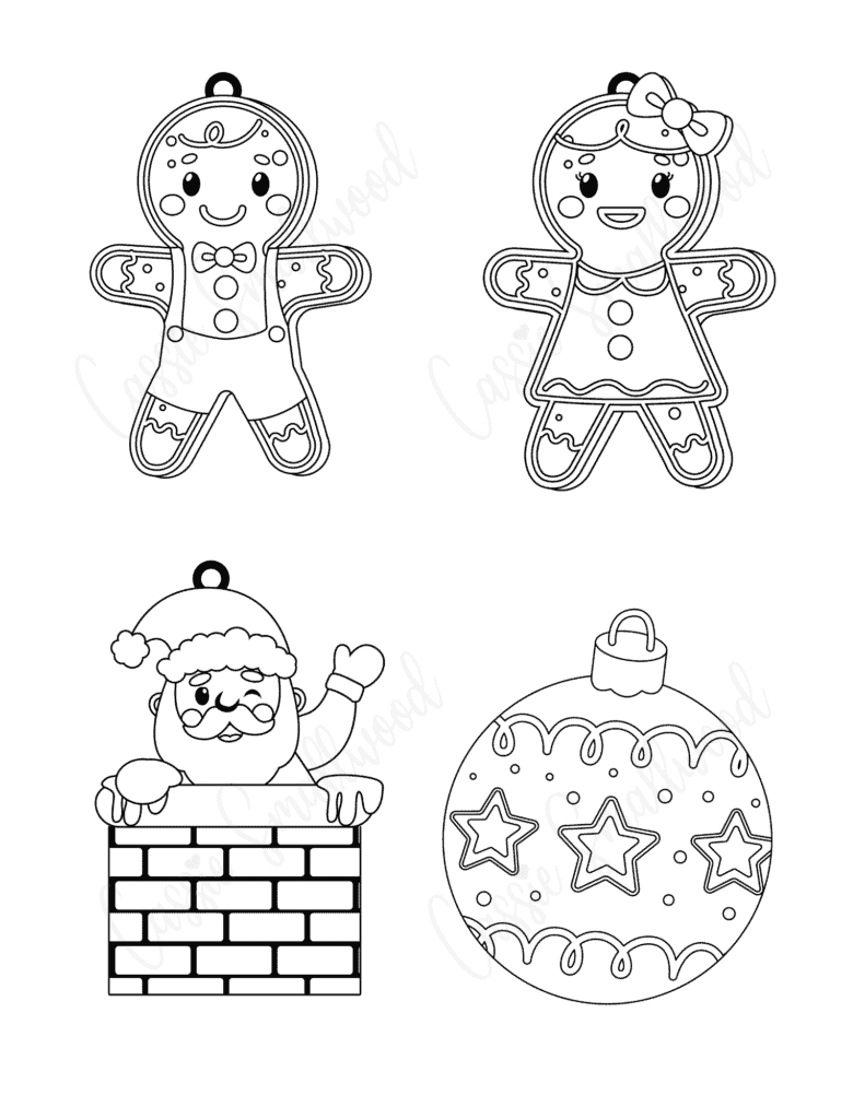 Cute Printable Christmas Ornaments - Cassie Smallwood throughout Free Printable Christmas Ornaments Stencils