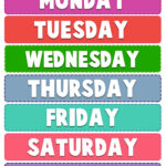 Days Of The Week | Display Poster | Esl Teaching Resources Regarding Free Printable Days Of The Week Poster