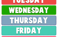 Days Of The Week | Display Poster | Esl Teaching Resources regarding Free Printable Days Of The Week Poster