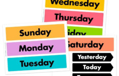 Days Of The Week Labels Printable Free | Www.lx.iriss.uk regarding Days of The Week Labels Printable Free