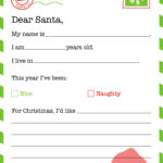 Dear Santa Letter Printables   Free | Printabulls For Free Printable Santa Letter Templates