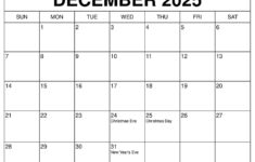 December 2025 Calendar – Printable Templates & More pertaining to Free Printable December 2025 Calendar