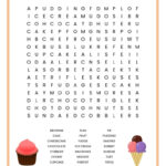 Desserts Word Search   Free Printable Worksheet Pertaining To Free Printable Word Search For Kids