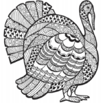 Detailed Turkey Advanced Coloring Page | A To Z Teacher Stuff Intended For Free Printable Adult Thanksgiving Coloring Pages