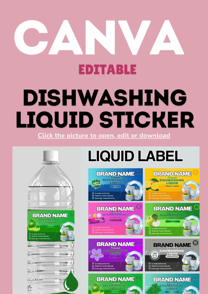 Printable Label For Dishwashing Liquid Printable Label For Dishwashing Liquid