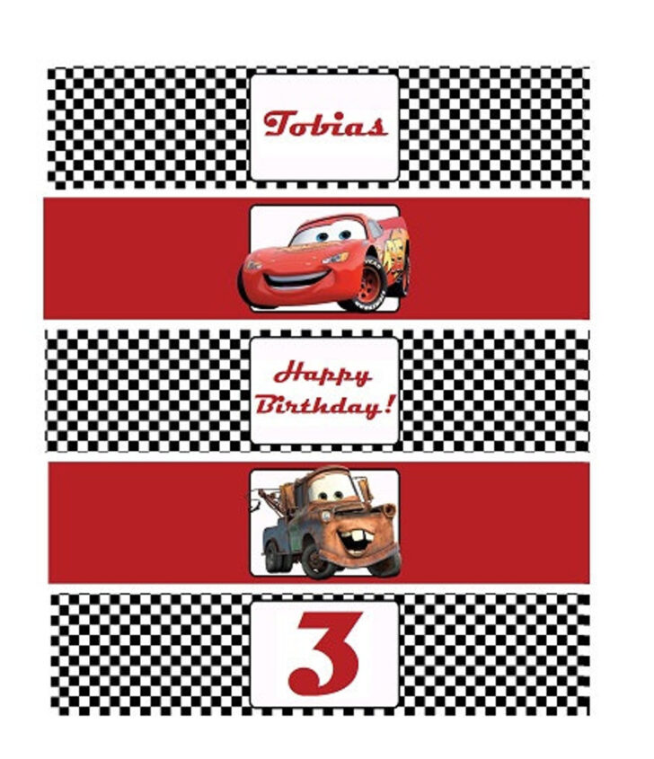 Printable Disney Cars Label
