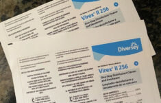 Diversey Virex Ii 256 Bottle Labels 2 Pack Labels Only | Ebay inside Virex Ii 256 Printable Label