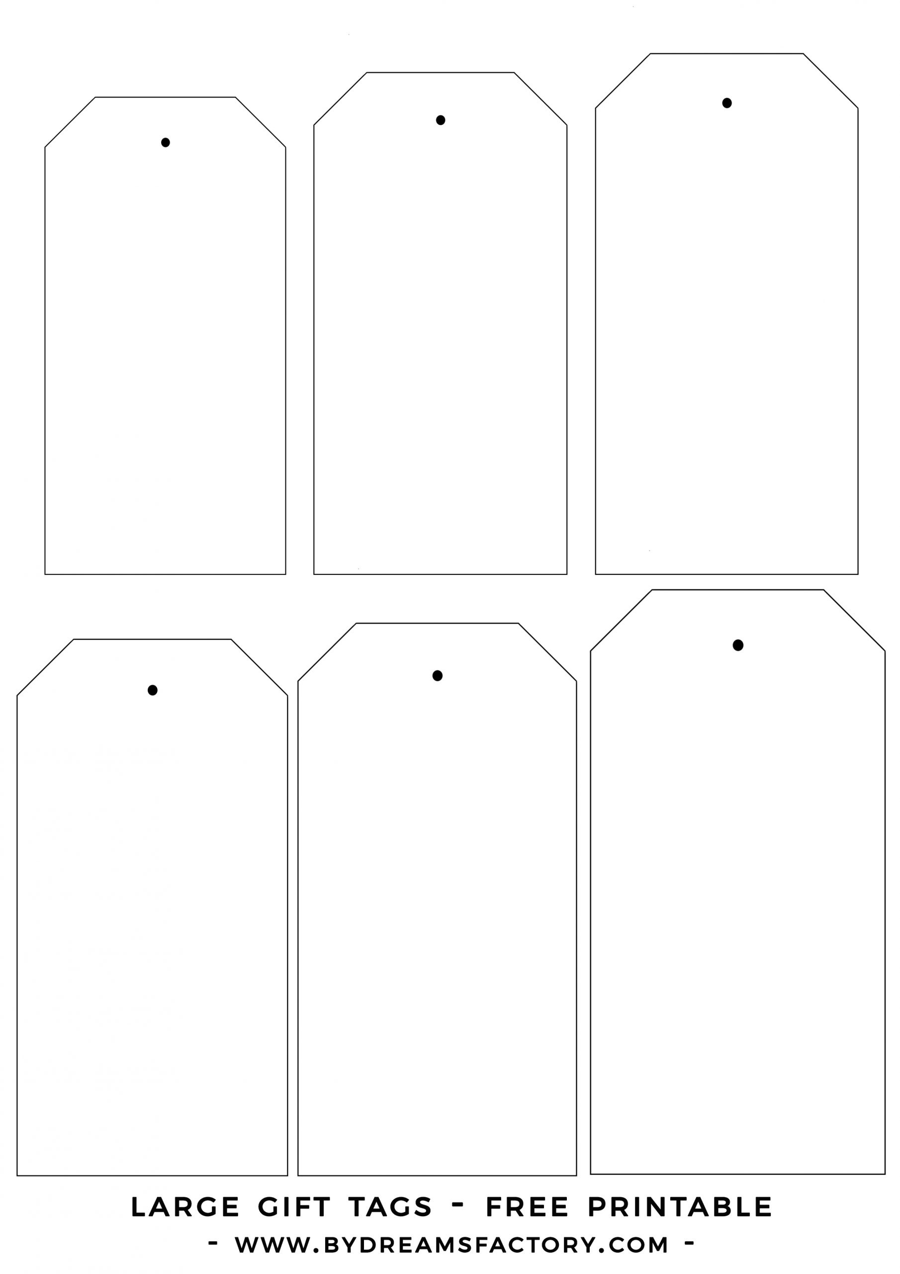 Diy Large Gift Tags - Free Printable! - Dreams Factory in Printable Labels For Gifts