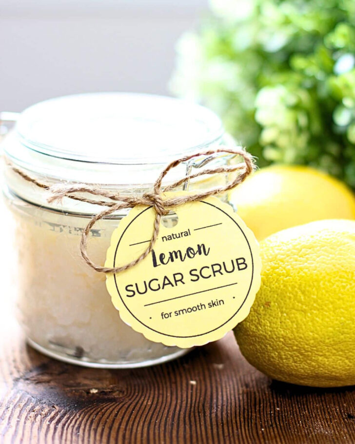 Lemon Sugar Scrub Printable Label